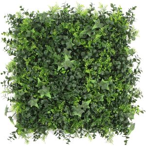 Antigua | FOLY - 50 x 50 cm - Green wall voor decoratief binnen en buiten gebruik - Tropische kunsthaag met klimop - 5j UV garantie - JIVANA