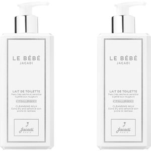 Jacadi Paris - Le Bébé Skincare - Reinigingsmelk - Extra Droge & Gevoelige Huid - 2 x 400 ml - Voordeelverpakking