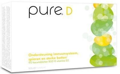 Pure D - Vitamine D3 - 800 IE - Kauwtabletten - 30 Stuks
