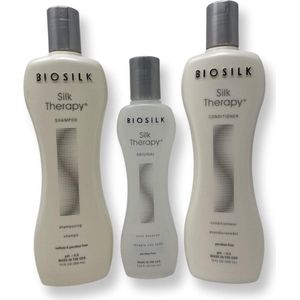 Biosilk - Silk Therapy Shampoo & Conditioner - 2x 355ml & Silk Therapy 167 ml