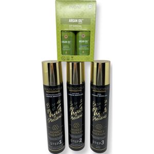 Brazilicious Honey therapy 3 x 1000 ml  &  Argan Oil Kit