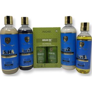traitement capillaire PACK 4 PRODUITS CCRP ROBSON PELUQUERO 1750 ML & INOAR ARGAN OIL KIT SHAMPOO & CONDITIONER