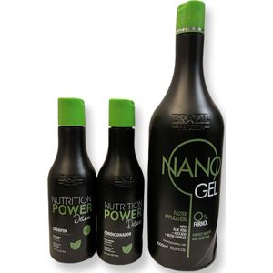 Brazil Protein Nano Gel 1000 ml & Shampoo & Conditioner NANOGEL O%FORMOL