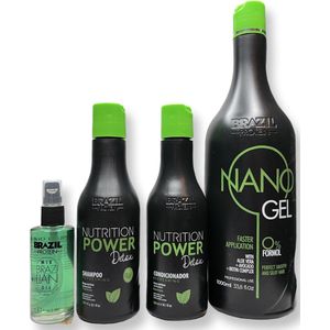 Brazil Protein Nano Gel 1000 ml & Shampoo & Conditioner & Brazil Argan oil Protein