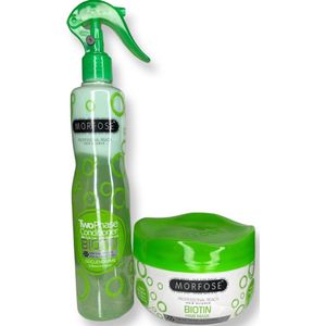 Morfose - Biotin - Two Phase - Haar Conditioner - 400 ml  &  Biotin Hair Mask 250 ml