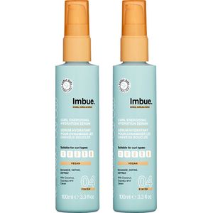 IMBUE Curl Energising Hydration Serum Voordeelverpakking - Haarserum Voor Krullend Haar & Coils - Vegan, Siliconen- & Sulfaatvrij - 2 x 100ml