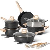 Just Perfecto 15 Delige Pannensets Inductie - Pannenset Met Deksel Voor Alle Warmtebronnen - Pannen Zonder PFOA - PFAS