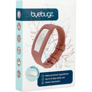 ByeBugz - Anti-Insecten Bangles - Rocky Pink - Verstelbare Armband - Natuurlijke Formule