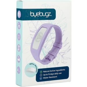 ByeBugz - Anti-Insect Bangles - Fresh Lavender - Muggenspray - Natuurlijke Formule - Waterbestendig - Effectief tot 360 uur