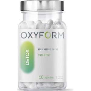 Oxyform Detox | Plantencomplex: Artisjok, Paardebloem, Mariadistel | 60 capsules I Rode wijnstok Zink Vitamines B5 B6 I Darmontgifter | Lever drainer | Spijsverteringscomfort Circulatie