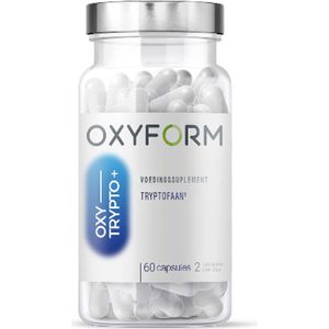 Oxyform Oxytrypto+ I L-tryptofaan Groene thee Magnesium I 60 Capsules I Voedingssupplement I Welzijn, Angstvermindering, Tegen stress I Gaba Vitamine D B6
