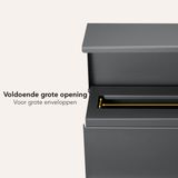 Brievenbus - Staal - Zwart - Met Sleutel