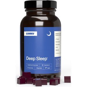 GIMMY Deep sleep - Slaap supplementen - Premium vitamine gummies voor betere slaap - geen capsule, poeder of tablet - Melatonine, L-Theanine, Valeriaan, Vitamine B6, Kamille - Vegan, Suikervrij & natuurlijk - ontwikkeld door apothekers - 60 gummies