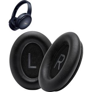 Mix Media oorkussens geschikt voor Bose QC 45 / QC SE - Koptelefoon oorkussens geschikt voor Bose Quietcomfort 45 zwart