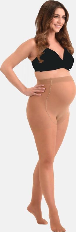 MAMSY - Comfortabele Sheer - Zwangerschapspanty - Cognac - 20 denier - XXL