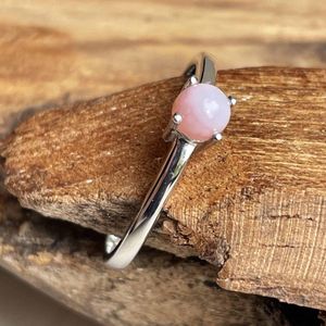 Ring Geboortesteen Oktober Roze Opaal - 100% Sterling silver 925 - Rhodium plating - 100% echte edelstenen - Nikkelvrij