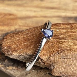 Ring Geboortesteen September Ioliet - 100% Sterling silver 925 - Rhodium plating - 100% echte edelstenen - Nikkelvrij
