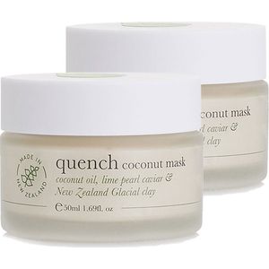 SKINFOOD NZ Skincare Quench Coconut Mask - Gezichtsmasker - Voor Droge tot Normale Huid - Vegan & Dierproefvrij - 2 x 50ml