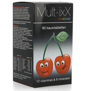 Mult-ixX KIDZ - Kauwtabletjes - Kersen - 12 Vitamines - 6 Mineralen