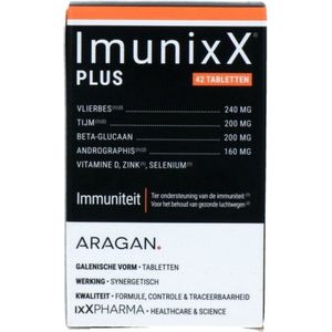 ImunixX Plus - Voedingssupplement - Versterkt Weerstand - 60 Tabletten