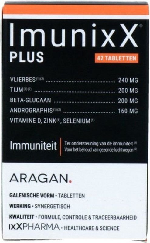 ImunixX Plus - Voedingssupplement - Versterkt Weerstand - 60 Tabletten