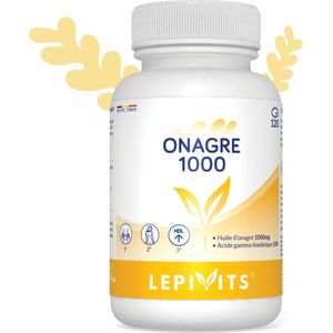 Teunisbloem Olie 1000mg + Vit E | 120 capsules | Rijk aan GLA Vetzuren | Gezonde Huid, Nagels & Haar | Made in Belgium | LEPIVITS