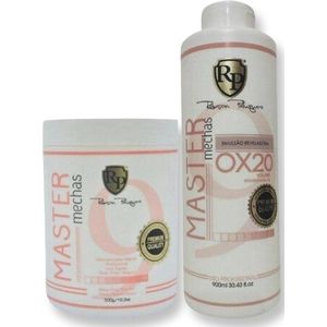 ROBSON PELUQUERO MASTER MECHAS PEROXIDE 900ML 1,5% Vol.5 &POUDRE DÉCOLORANTE MASTER MECHAS ROBSON PELUQUERO 500 G