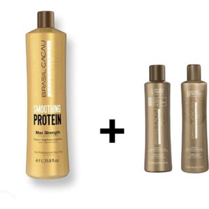 BRASIL CACAU Smoothing Protein + keratine behandeling shampoo en conditioner