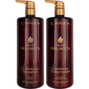 Lanza Keratin Healing Oil Lustrous Shampoo & Conditioner Set 32 oz 2piece