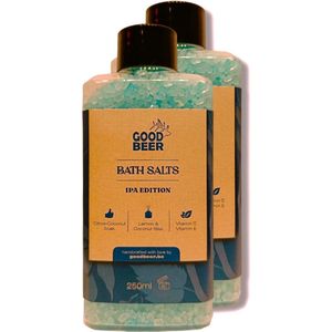 2 x 250 ml badzout met IPA bierextract - spierontspannend en relaxerend