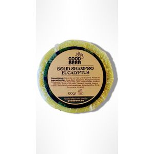 GoodBeer Verkwikkende Solid Shampoo Eucalyptus - met biergist - 60gr