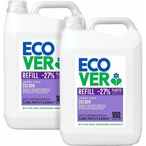 Ecover Wasmiddel Voordeelverpakking Kleur 2 x 5L - 200 Wasbeurten