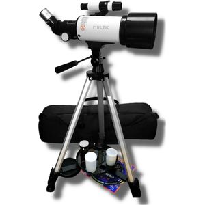 MULTIC Telescoop Rugzak & Telefoon Adapter voor Sterrenwaarneming en Astrofotografie - Refractor Spiegeling - Diameter 70mm - Lenzen 31.7 K6mm K25mm