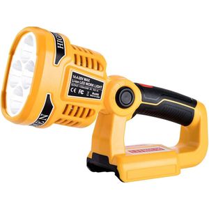 Krylanso® - LED Lamp voor DeWalt gereedschapsaccu's 14.4V-18V-20V - USB-interface: 5V 2.1A - Verstelbare Lampkop - Compact en Hanteerbaar - 12 Watt - 1120 Lumen (geleverd zonder accu en lader)