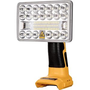 Krylanso® - LED Lamp voor DeWalt gereedschapsaccu's 14.4V-18V-20V - USB-interface: 5V 2.1A - Verstelbare Lampkop - Compact en Hanteerbaar - 18 Watt - 2000 Lumen (geleverd zonder accu en lader)