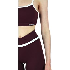 Fitness, Sportsets voor dames, Ademend, Naadloos en ultra zacht, Stretch met patchwork, gymbeha + buttliftshorts + fitnesslegging yogakleding Rood - Maat S