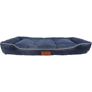 Pet Perfect Benchkussen L - Hondenkussen Wasbaar - Hondenmand - Blauw - 70x50x10