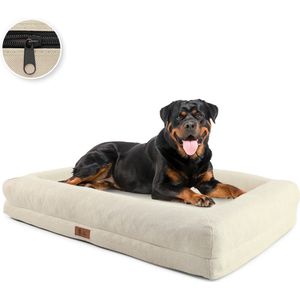 Pet Perfect Luxe Orthopedische Hondenmand - Orthopedisch Hondenkussen -Afneembare hoes - Wasbaar - Met Rits (XL)