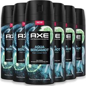 Axe - Deodorant - Spray - Aqua Bergamot - 150ml x 6
