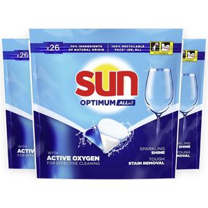 Sun Optimum Regular - Vaatwascapsules Voordeelverpakking - 78 stuks - Krachtige Vaatwastabletten