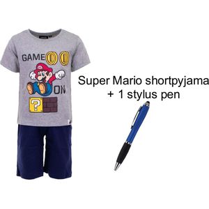 Super Mario Bros Short Pyjama. Maat 104 cm / 4 jaar - met 1 Stylus Pen.