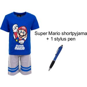 Super Mario Bros Short Pyjama - met Stylus Pen. Maat 110 cm / 5 jaar.