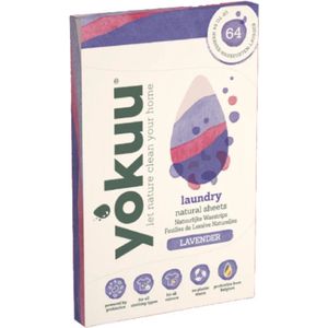 YOKUU Probiotische Wasstrips - 64 Wasbeurten - Lavendel Geur - Reis Wasmiddel - Ultra Geconcentreerd en Voorgedoseerd - Ecologisch Wasproduct