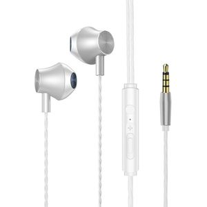 Earpods - Bedrade oortjes - In Ear Oordopjes - Oortjes met Draad en Microfoon - Extra Bass - 3,5mm Jack Aansluiting - 120cm kabel - Wit