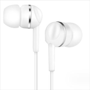 2x Bedrade oortjes - In Ear Oordopjes - Oortjes met Draad en Microfoon - Extra Bass - 3,5mm Jack Aansluiting - 120cm kabel - Wit