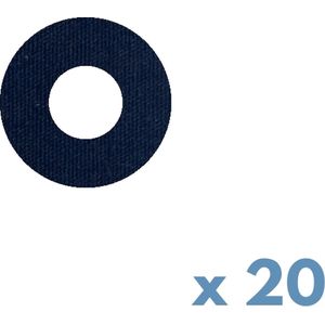 tinsulin - fixtape sensorpleister ringpleister voor Freestyle Libre 3 of infusiesets - zwart - set van 20 stuks