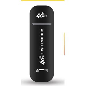 4G Dongle - voor Laptop en Computer - Internet Dongel - Wifi Router - WiFi Dongle - 4G Modem - Mifi Router - Wifi Buddy - Simkaart - USB - Wifi in de Auto - 150Mbps - Zwart