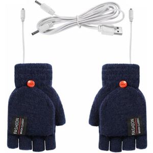 Gratyfied Verwarmde Handschoenen - Elektrische Handschoenen Heren - Handschoenen Winter - Handschoenen Met Verwarming - Verwarmde Wanten - Voor Dames En Heren - One Size - USB Oplaadbaar - Donkerblauw