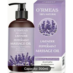 100% Natuurlijke aromatische lavendel, pepermunt body massage olie + gratis massage jade steen