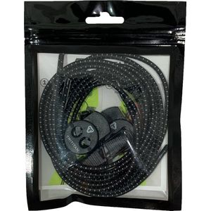 TriTiTan Triathlon Lock Laces - Elastische Snelveters - Black With White